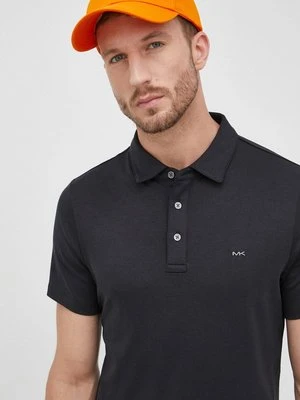 Michael Kors polo bawełniane CB95FGVC93 kolor czarny gładki