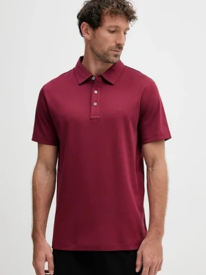 Michael Kors polo bawełniane kolor bordowy melanżowy