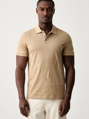 Michael Kors polo męskie z bawełną beżowy