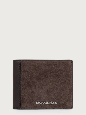 Michael Kors portfel męski zamszowy MASON brązowy