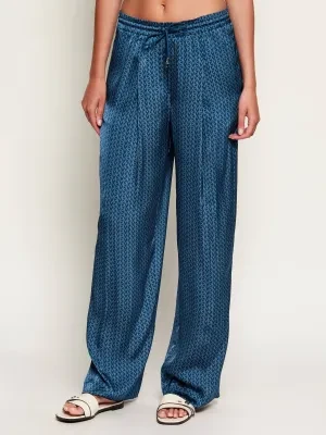 Michael Kors Satynowe spodnie MK2000 | Relaxed fit