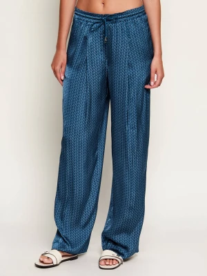Michael Kors Satynowe spodnie MK2000 | Relaxed fit
