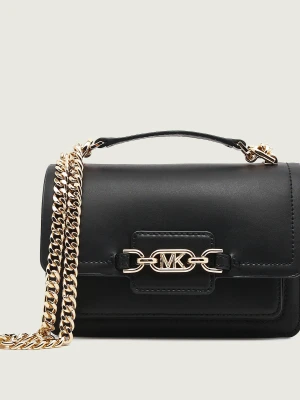 Michael Kors Skórzana listonoszka HEATHER czarny