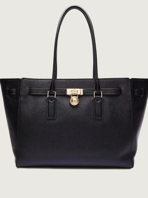 Michael Kors Skórzana shopperka Hamilton Moderne czarny