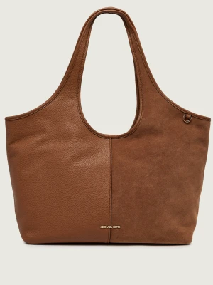 Michael Kors Skórzana shopperka Henly | zamsz brązowy