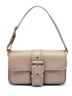 Michael Kors Skórzana torebka na ramię Colby beżowy
