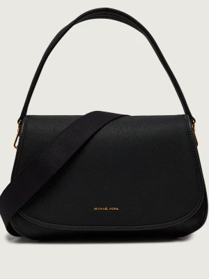 Michael Kors Skórzana torebka na ramię Holmes czarny