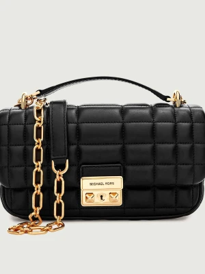 Michael Kors Skórzana torebka na ramię Tribeca czarny