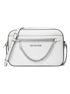 Michael Kors Skórzana torebka w kolorze białym - 24 x 16,5 x 5 cm rozmiar: onesize