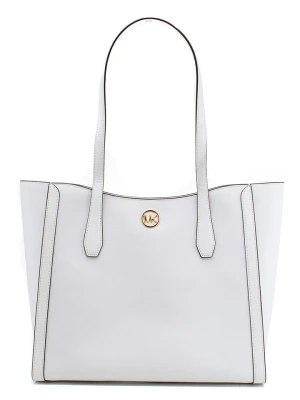 Michael Kors Skórzana torebka w kolorze białym - 40 x 28 x 11 cm rozmiar: onesize