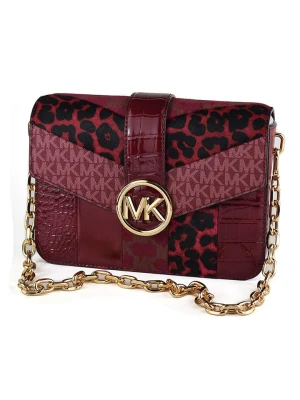 Michael Kors Skórzana torebka w kolorze bordowym - 22 x 18 x 5 cm rozmiar: onesize