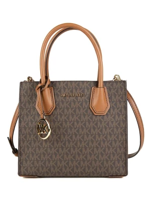 Michael Kors Skórzana torebka w kolorze ciemnobrązowo-karmelowym - 22 x 19 x 10 cm rozmiar: onesize