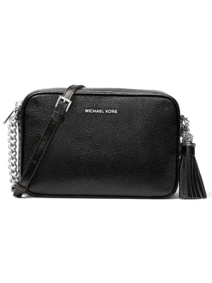 Michael Kors Skórzana torebka w kolorze czarnym - 21 x 14 x 6 cm rozmiar: onesize