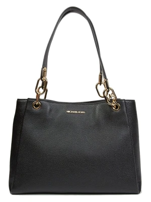 Michael Kors Skórzana torebka w kolorze czarnym - 36 x 27 x 14 cm rozmiar: onesize