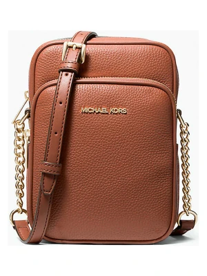 Michael Kors Skórzana torebka w kolorze jasnobrązowym - 20 x 15 x 7 cm rozmiar: onesize