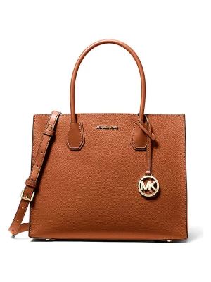 Michael Kors Skórzana torebka w kolorze jasnobrązowym - 32 x 25 x 14 cm rozmiar: onesize