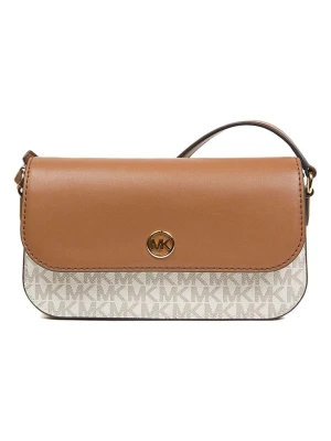 Michael Kors Skórzana torebka w kolorze kremowo-karmelowym - 21 x 14 x 4,5 cm rozmiar: onesize