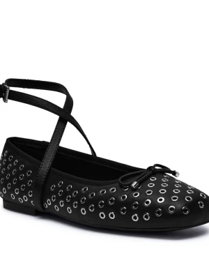 Michael Kors Skórzane baleriny COLLETTE czarny