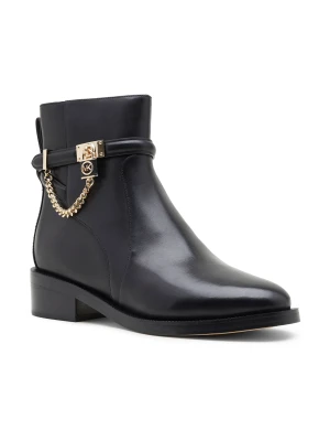 Michael Kors Skórzane botki czarny