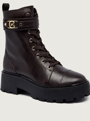 Michael Kors Skórzane botki na platformie MANDY