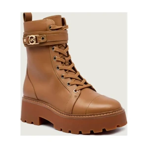 Michael Kors Skórzane botki na platformie MANDY