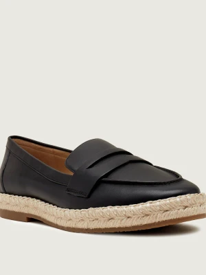Michael Kors Skórzane espadryle Lennon czarny