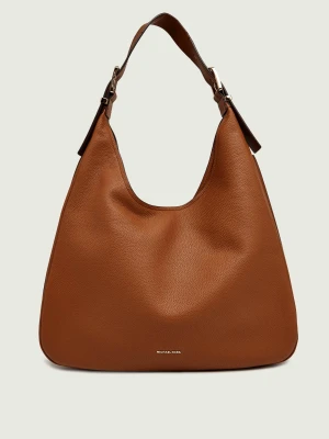 Michael Kors Skórzane hobo Nolita brązowy