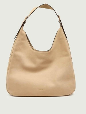 Michael Kors Skórzane hobo Nolita beżowy