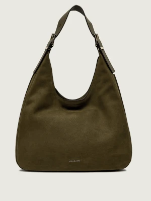 Michael Kors Skórzane hobo Nolita zielony