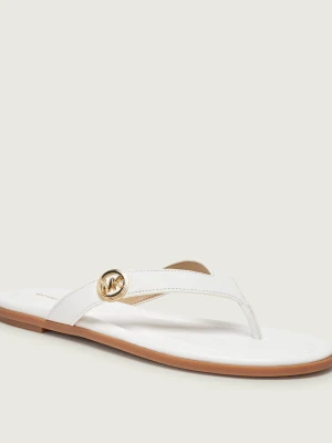 Michael Kors Skórzane japonki ERIN THONG biały