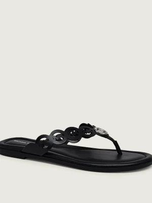 Michael Kors Skórzane japonki Janie czarny