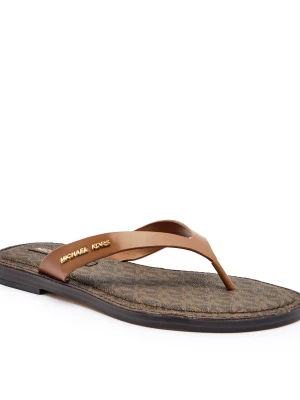 Michael Kors Skórzane japonki Koko brązowy