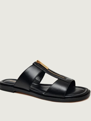 Michael Kors Skórzane klapki Berkley czarny