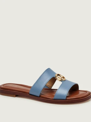 Michael Kors Skórzane klapki ERIN niebieski