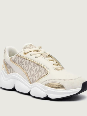Michael Kors Skórzane sneakersy RENNY kremowy