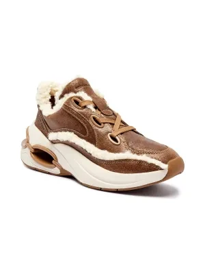 Michael Kors Skórzane sneakersy TONI | shearling