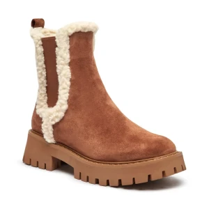 Michael Kors Skórzane sztyblety ASHER | shearling