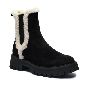 Michael Kors Skórzane sztyblety ASHER | shearling