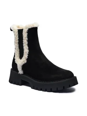 Michael Kors Skórzane sztyblety ASHER | shearling