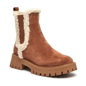 Michael Kors Skórzane sztyblety ASHER | shearling