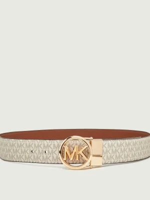 Michael Kors Skórzany dwustronny pasek beżowy