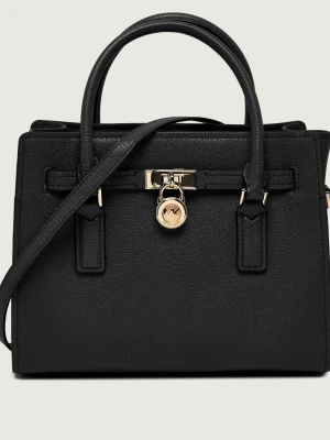 Michael Kors Skórzany kuferek Hamilton Moderne czarny