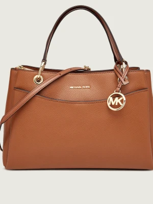 Michael Kors Skórzany kuferek May brązowy