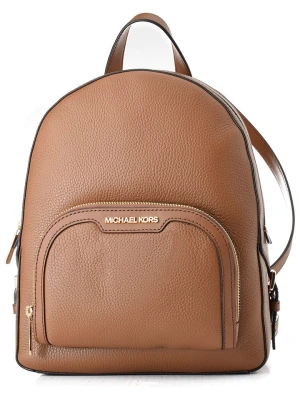 Michael Kors Skórzany plecak w kolorze jasnobrązowym - 34 x 32 x 11 cm rozmiar: onesize