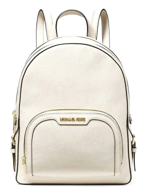 Michael Kors Skórzany plecak w kolorze kremowym - 22 x 30 x 11 cm rozmiar: onesize