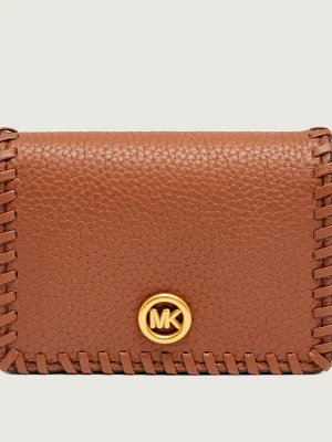 Michael Kors Skórzany portfel Pop Charm brązowy