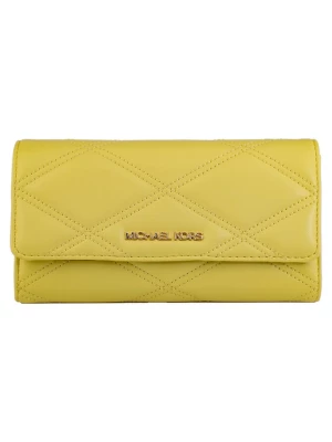 Michael Kors Skórzany portfel w kolorze żółtym - 18 x 10 x 1 cm rozmiar: onesize