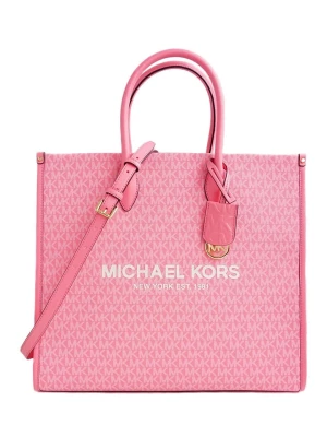 Michael Kors Skórzany shopper bag w kolorze różowym - 40 x 30 x 17 cm rozmiar: onesize