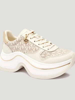 Michael Kors Sneakersy ARLA | z dodatkiem skóry kremowy
