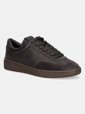 Michael Kors sneakersy skórzane Wilton męskie kolor brązowy 42F5WLFS1L.251